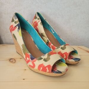 Toms Colorful Wedge Sandals 10